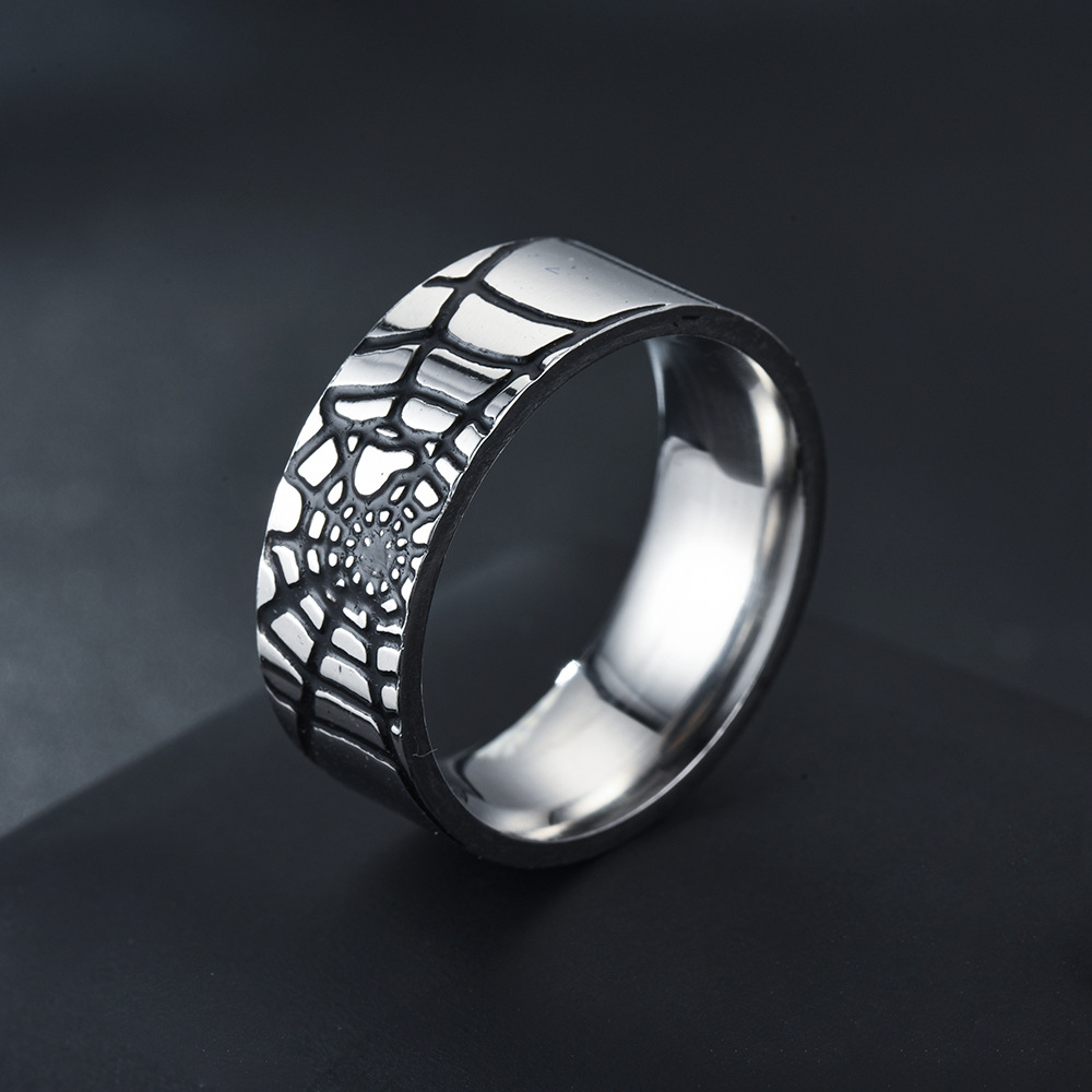 Stainless Steel Simple Spider  - Initial Ring Custom recension och pris