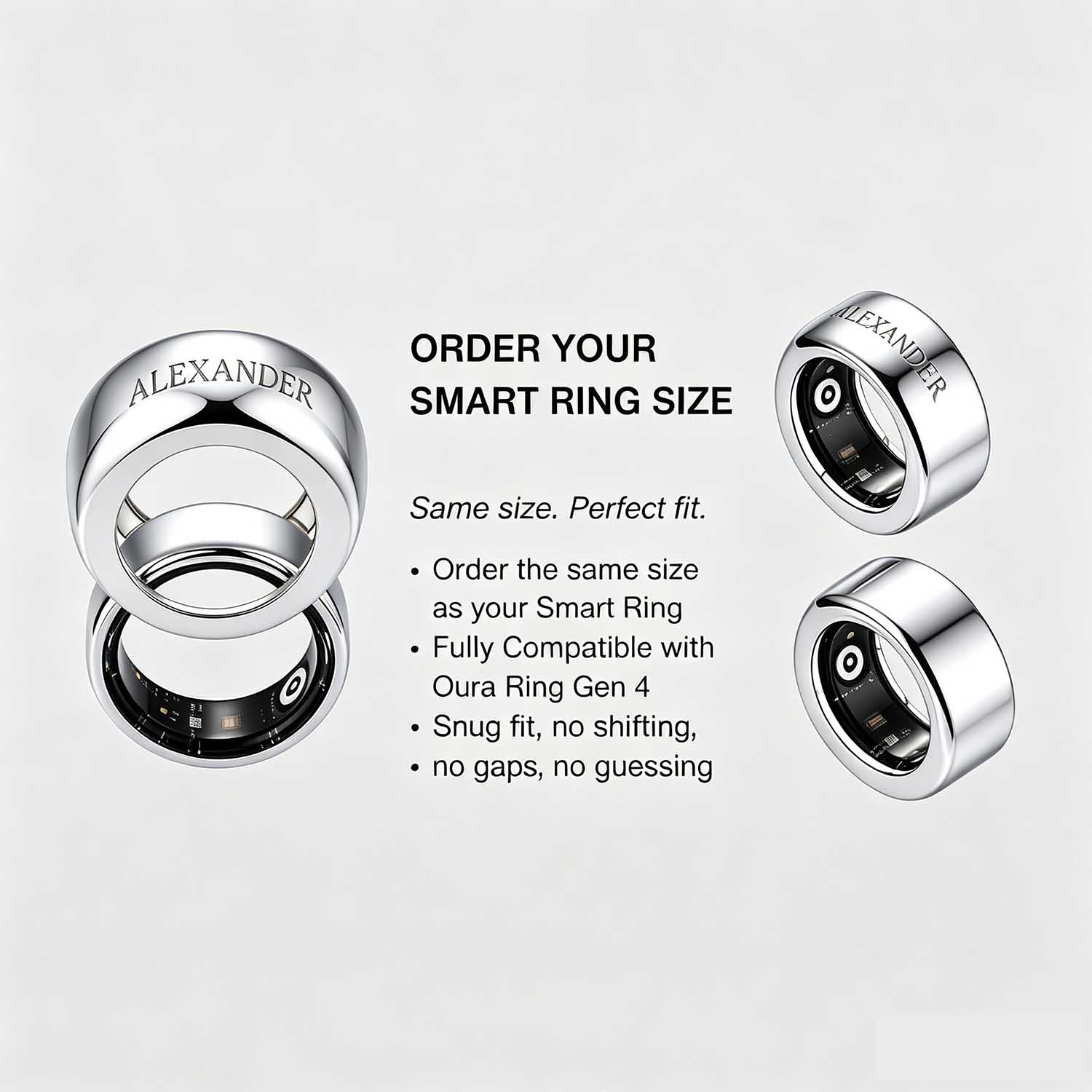 Qitian Custom Diamond Name Sma - Initial Ring Custom recension och pris