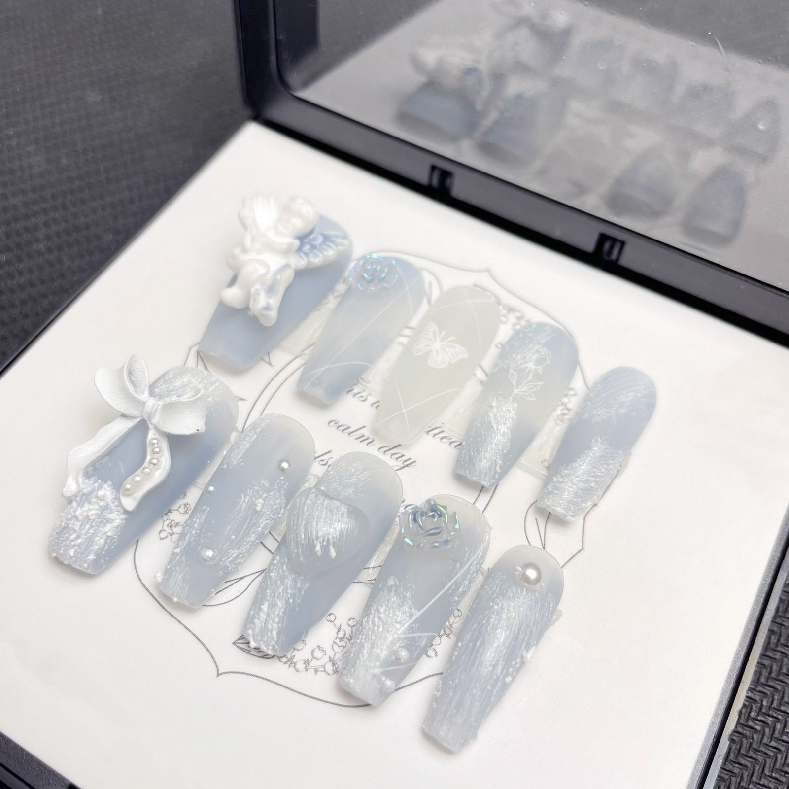 3D Plaster Angel False Nails G - Pressed Flower Art recension och pris