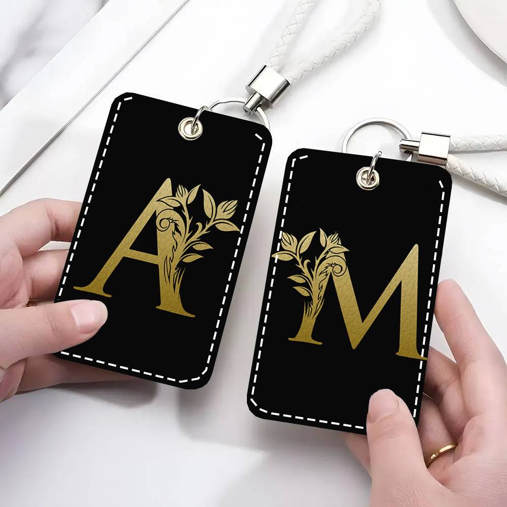 Letter Monogram Card Case Keyc - Monogram Keychain Leather recension och pris