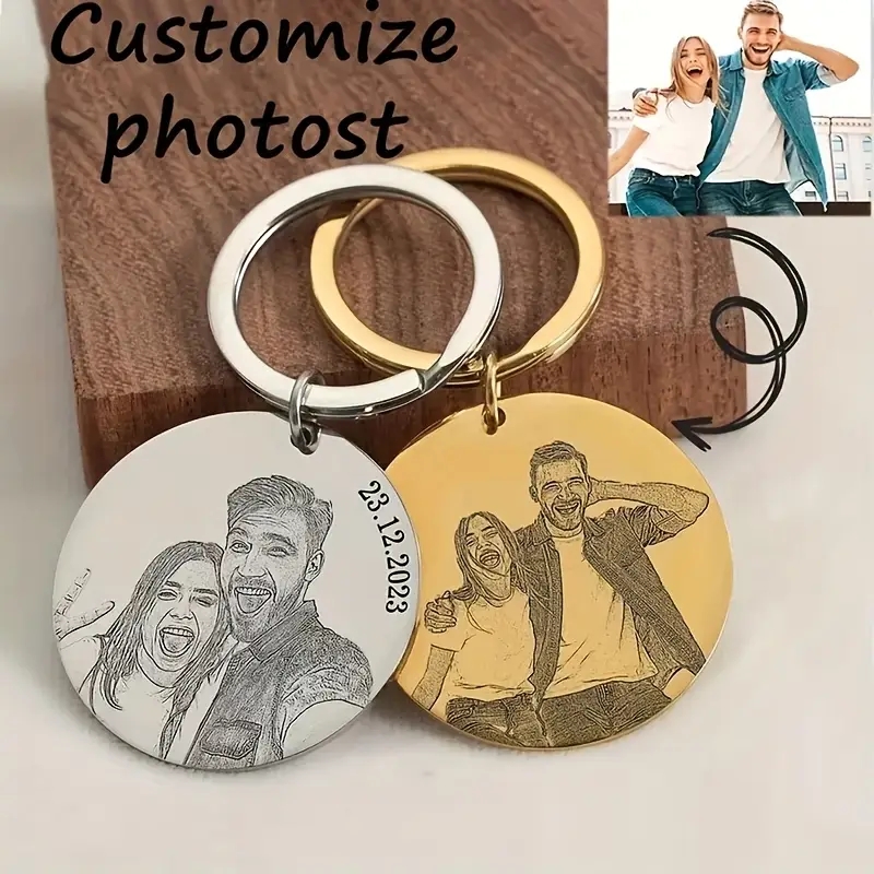 Personalized Engraved Portrait - Initial Ring Custom recension och pris