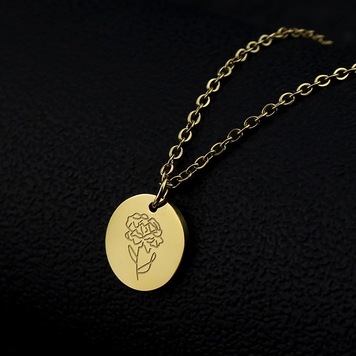 Titanium Steel December Flower - Birth Flower Necklace recension och pris